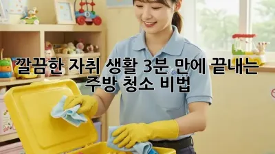 깔끔한 자취 생활, 3분 만에 끝내는 주방 청소 비법 ✨
